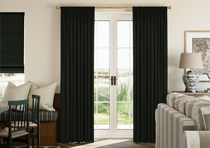 Faux Suede, Bottle Green - Made to Measure Curtains - Image 3